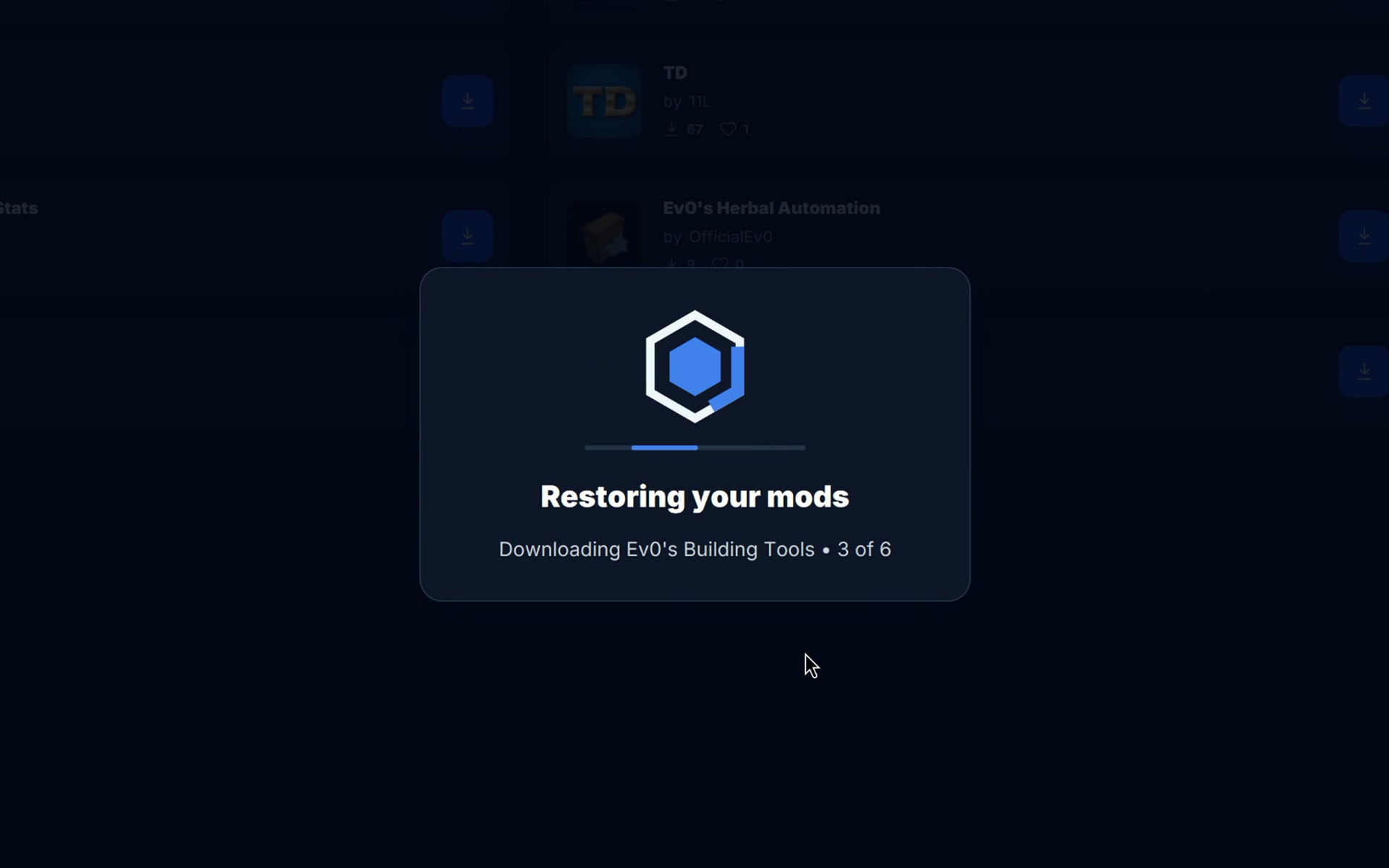 Syncing a saved setup into an empty launcher library
